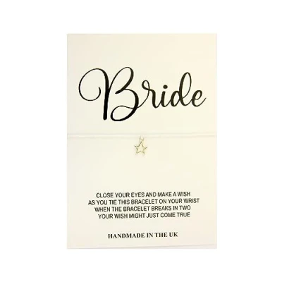 Image of Lucor Bride Gift to be Bracelet Star Wish String Team Hen Party Favours for
