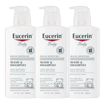 Image of Eucerin, Baby, Wash and Shampoo, Fragrance Freee, 13.5 fl oz (400 ml)