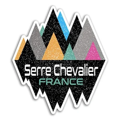 Image of 2 x 10cm Serre Chevalier France Vinyl Stickers Sticker Laptop Luggage #18924 (10cm Wide)