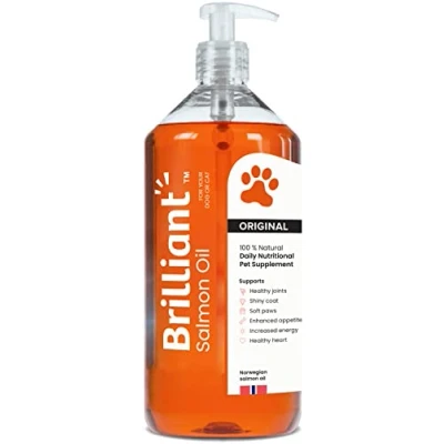 Image of Hofseth Biocare Brilliant Salmon Oil for Dogs, Cats, Puppy, Horse, Ferret &amp; Pets Pure Omega 3, 6 9 Fish Food Supplement Treats Itchy Skin, Joint Care, Heart Health Natural Coat (1 Litre)