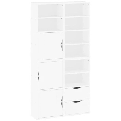 Image of vidaXL Side Cabinets 4 pcs &quot;ODDA&quot; White 40x24x79 cm Solid Wood Pine