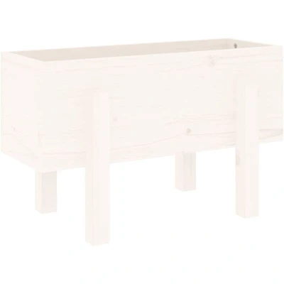 Image of vidaXL Garden Planter White 62x30x38 cm Solid Wood Pine