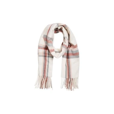 Image of VERO MODA VMellen Woven Scarf GA Noos Scarf, Birch/Detail: Balsam GRE/FIRED BRI/ASPHALT/MISTY, One Size, Birch/Detail:BALSAM Size