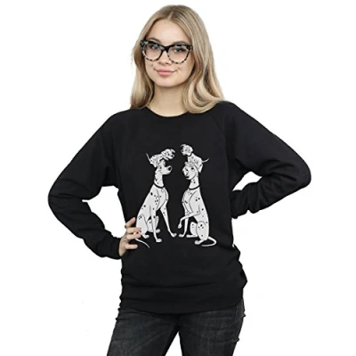 Image of Disney 101 Dalmatians women&#039;s Sweatshirt in Black