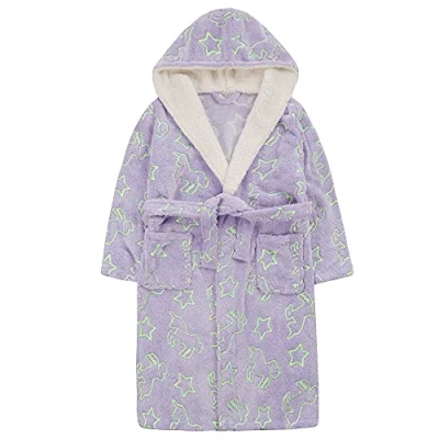 Image of Undercover Kids Glow in the Dark Dressing Gown 18C643 Purple 4 5 Years