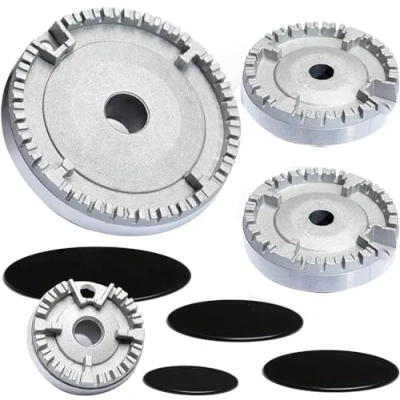 Image of Hundnsney 1Set Oven Gas Hob Burner Crown Flame Cap Fits Most Stove Burners