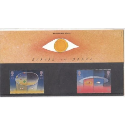 Image of 1991 EUROPE IN SPACE STAMPS Presentation Pack.