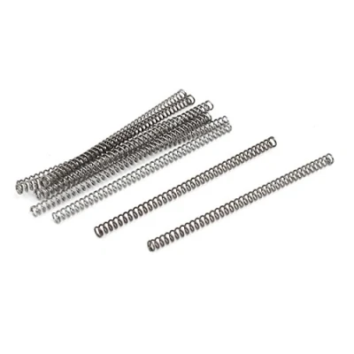 Image of sourcingmap Compression Spring,304 Stainless Steel,2mm OD,0.3mm Wire Size,40mm Free Length,Silver Tone,10Pcs