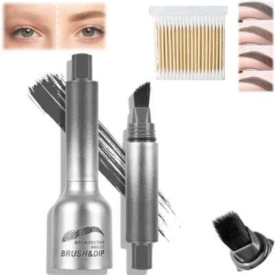 Image of Pagevine Brush Brow, Liftique Eyebrow, Instant Brow Brush, Liquid Eyebrow Fection Angled &amp; Dip (1pcs,01Gray)