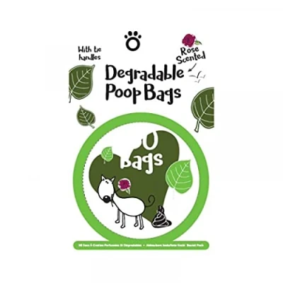 Image of ZOON Degradable Rose Scented Tie Handle Poop Bags Value Pack 150