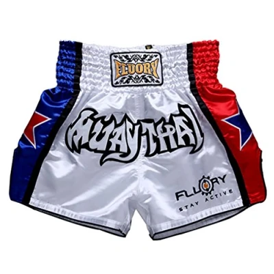 Image of FLUORY Muay Thai Fight Shorts, MMA Shorts Bekleidung Training Käfig Kampf Grappling Martial Arts Kickboxing Kleidung