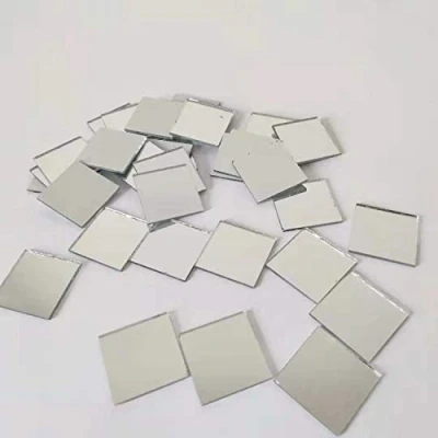 Image of Square Mirror Mosaic,Glass Mosaic Tiles,Crafts Glass Tiles, Real Table Scatter (Silver, 20MM)