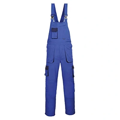 Image of Portwest Texo Contrast Bib &amp; Brace Royal Blue Tall XL