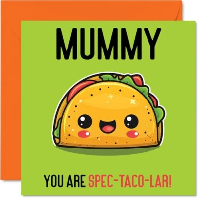 Image of Birthday Cards for Mummy Spec Taco lar Funny Happy Card from Son Daughter, Mother’s Day Mother, 145mm x Joke Greeting Women Her