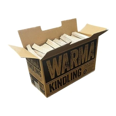 Image of Warma Premium Kindling Sticks Kiln Dried Wood Box Recycled Packaging Sustainably Sourced For Easy Storage BBQs Barbeque Open Fire Pits Stove Pizza Ovens Burners Chimeneas 1 x Large