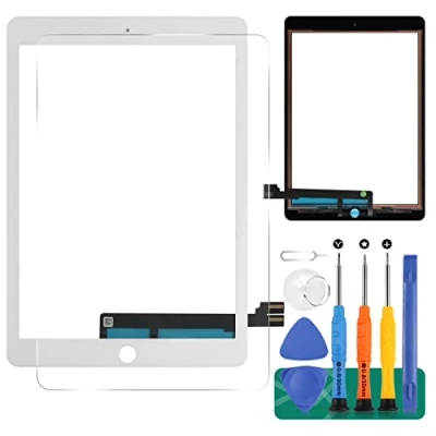 Image of SRJTEK for iPad Pro 9.7 Screen Replacement Touch Replacement,Touchscreen,Touch Digitizer,Glass Repair Parts Assembly Kit 2016 A1673 A1674 A1675(LCD Not Include) White