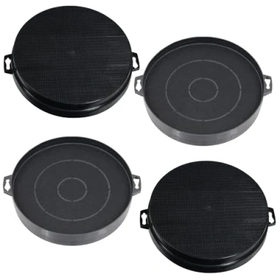 Image of SPARES2GO Carbon Charcoal Vent Filter for Lamona Howdens Cooker Extractor Hood (Pack of 4)