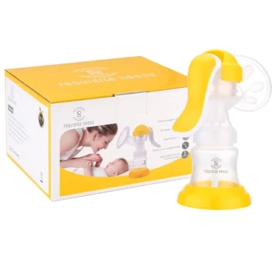 Image of REQUISITE NEEDS Manual Breast Pump, Compact Design, Personal Fit Flex Shields, Cleaning Brush