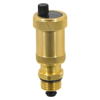 Image of SPARES2GO Auto Air Vent 1/2 Compatible with Ideal Central Heating Boiler Systems Brass Automatic Venting Check Valve