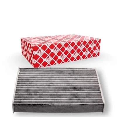 Image of 272775038R, 272775081R, 272778557R Pollen Filter FEBI BILSTEIN 48502 Activated Carbon 250mm 180mm 35,5mm RENAULT: Zoe