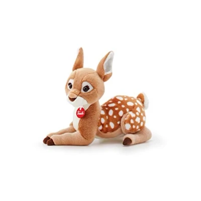 Image of Trudi 24033 Classic Plush Fawn Berty Approx. 33 cm Long, Size M, Soft Materials and Realistic Details, Washable, Cuddly Toy for Children