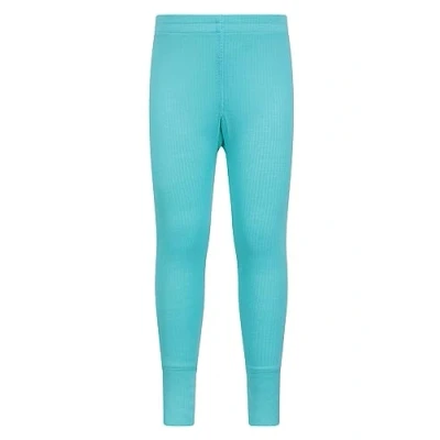 Image of Mountain Warehouse Talus Kids Thermal Baselayer Trousers Quick Dry For Camping in Teal 7 8 Years