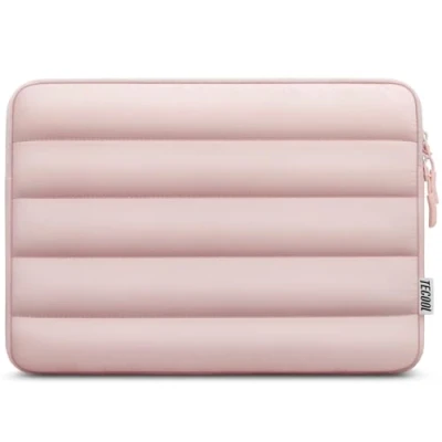 Image of TECOOL Puffy 15.6 inch Laptop Sleeve, Protective Case 15 For Lenovo Thinkpad ideapad HP Pavilion Acer Dell Asus Vivobook,MacBook Pro 16 M3 M2 Water resistant Computer Case,Pink