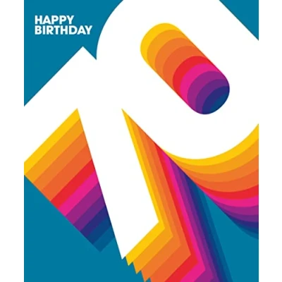Image of 70th Birthday Card, Greeting Happy Cards, Age 70 Milestone Card