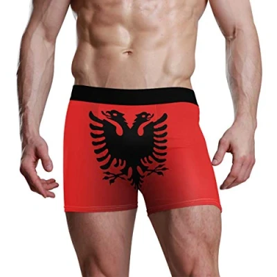 Image of FANTAZIO Men&#039;s Boxer Brief Flag of Albania Mens Underwear