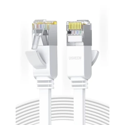 Image of UGREEN Ethernet Cable 15M, Flat RJ45 LAN Gigabit CAT 6 Network Cable, Pure Copper Core High Speed 1000Mbps for 250Mhz/s Patch Cord Internet Xbox Switch PS5 PS4 Extender Router Modem