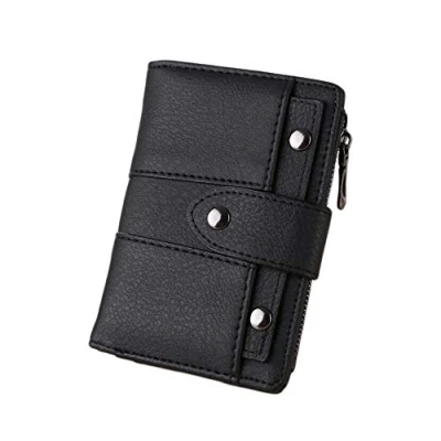 Image of Oyccen Women&#039;s PU Leather Wallet with Zipper Pocket Multi Slots Card Holder Ladies Vintage Short Purse