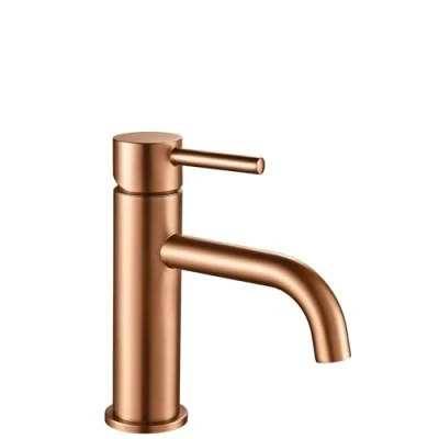 Image of REA Brushed Copper Bathroom Sink tap Lungo Low B1112