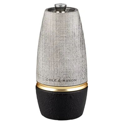 Image of Cole &amp; Mason H322015 Bridgwater Salt Mill, Precision+ Wooden, Cast Iron/Wood, 135 mm, Single, Includes 1 x Grinder
