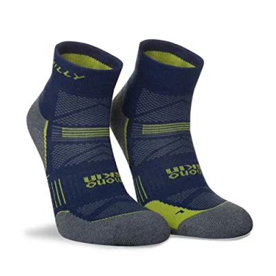 Image of Hilly Running Socks Supreme Anklet, Midnight/Grey Marl, L EU