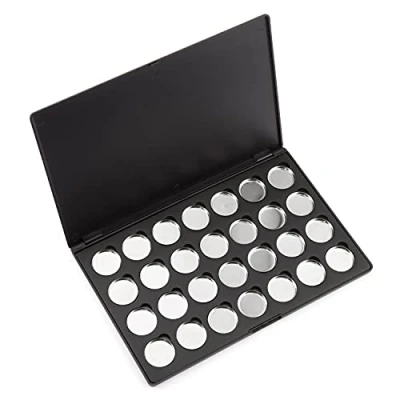 Image of Allwon Empty Magnetic Eyeshadow Makeup Palette with 28Pcs 26mm Round Metal Pans