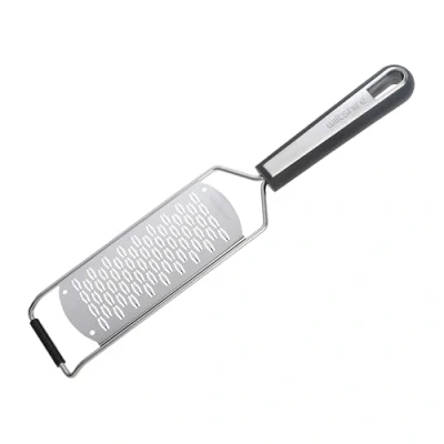 Image of Wiltshire Aspire Fine Hand Grater, Stainless Steel, Grating Chocolate &amp; Cheese, Etched Super Sharp Blade, Zester, Anti Slip Soft Touch Handle, Grey Silver, 32x7x2.5cm