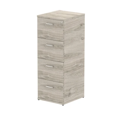 Image of Impulse 4 Drawer Filing Cabinet Grey Oak