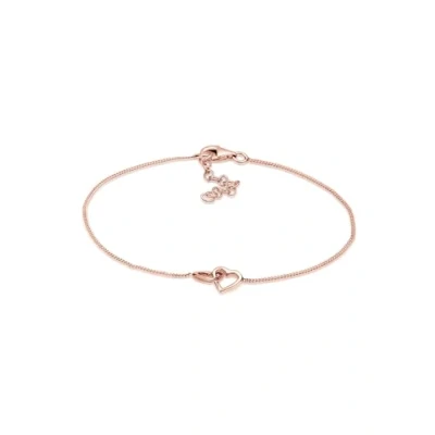Image of Elli Bracelet Hearts Rose Gold Plated 925 Sterling Silver