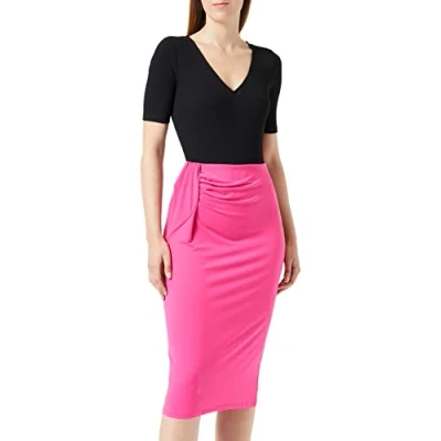 Image of Vila Women&#039;s Viphoenix Midi Skirt, Pink Yarrow, L