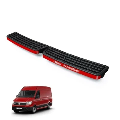 Image of Rhino Access Step for VW Crafter 2017+ Van Rear Safety Without Reverse Sensors (Black)