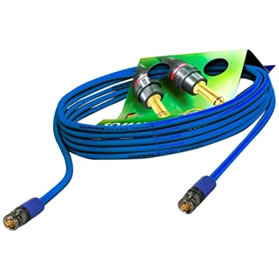 Image of SOMMER Cable 30 m 6G 3G SDI Video Patch 4K UHD HD (HDTV) SC Vector 0.8/3.7 1 x 0.80 mm² Blue BNC Connector NEUTRIK VTGX 3000 BL 98.40 ft