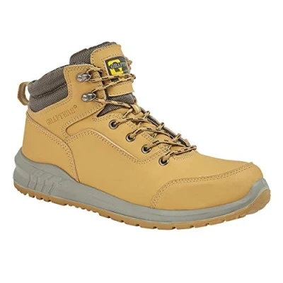 Image of Grafters M513N 37 Safety Boots Dual Density Sole Steel Toe Cap (UK 4, Honey)