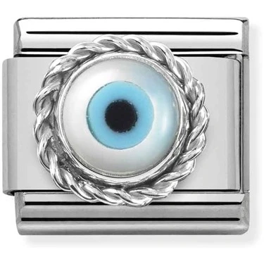 Image of Nomination Silver Greek Eye Charm