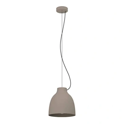 Image of EGLO Camasca pendant light, 1 bulb, Ø 28 cm, taupe