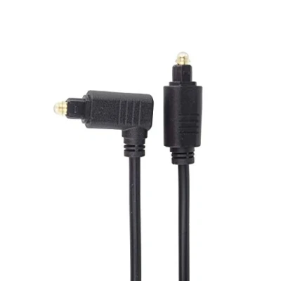 Image of PremiumCord kjtos3 2 Optical Audio Cable Toslink Angled m Male to 90 Digital for HiFi Sounbar TV HQ Gold Plated Colour Black