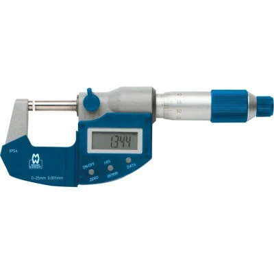Image of Moore &amp; Wright MW201 01DAB IP54 Digital Micrometer 0 25mm (0 1&quot;)