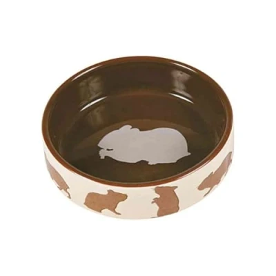 Image of TRIXIE TX 60733 Ceramic Bowl for Rabbit, 250 ml, 11 cm, [April 21, 2023, Multicoloured, Rabbit