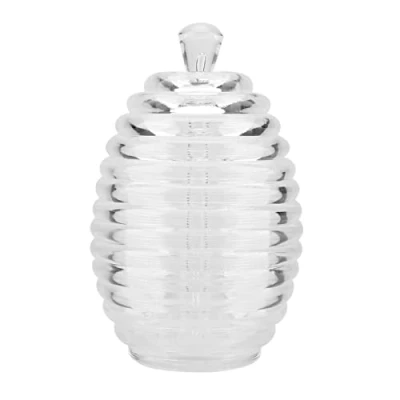 Image of FTVOGUE 265ml Beehive shaped Honey Jar with Dipper ​for Storing and Dispensing