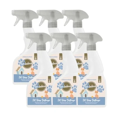 Image of Fabulosa Furbulosa Pet Urine Destroyer, Perfect for Removing Stains and Scents, Odour Remover Deodorising Spray, 500ml, 6 Pack, Mediterranean Woods