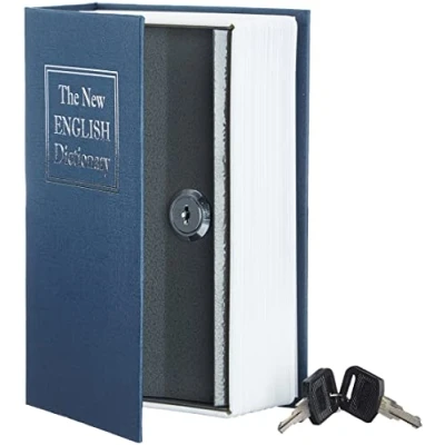 Image of Amazon Basics Book Safe Key Lock, Medium, Blue
